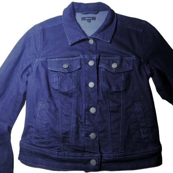 RW&CO Like new! Dark Blue Wash Denim Jacket-small - Picture 1 of 9